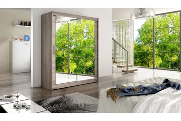 Leila Garderob Skjutdörrar Speglar - Ek/Tryffel/Spegel - Products - Förvaring - Garderober & garderobssystem