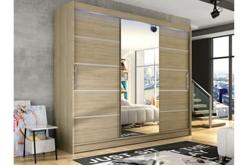 Sia Garderob med Spegel 250x215 cm - Beige - Products - Förvaring - Garderober & garderobssystem