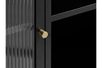 Anatole Lågt Vitrinskåp 25 cm djup 132 cm bred 85 cm hög Metall - Svart - Products - Förvaring - Skåp - Vitrinskåp