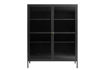 Anatole Vitrinskåp 25 cm djup 111 cm bred 140 cm hög Metall - Svart - Products - Förvaring - Skåp - Vitrinskåp