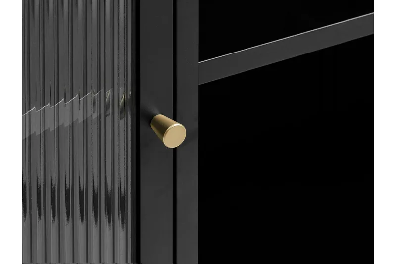 Anatole Vitrinskåp 25 cm djup 111 cm bred 140 cm hög Metall - Svart - Products - Förvaring - Skåp - Vitrinskåp