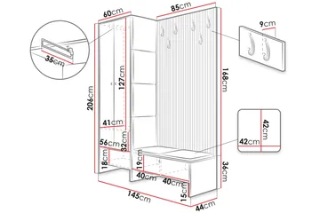 Dunvegan Highboard Light brown - Products - Förvaring - Skåp - Förvaringsskåp