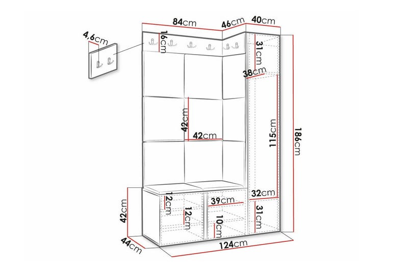 Dunvegan Highboard White - Products - Förvaring - Skåp - Förvaringsskåp