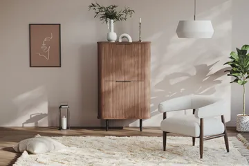 Kopparbo Högskåp Valnöt - Mörkbrunt valnötsträ - Products - Förvaring - Skåp - Förvaringsskåp