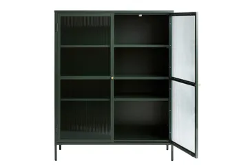 Lazarus Vitrinskåp 40 cm djup 111 cm bred 140 cm hög - Grön - Products - Förvaring - Skåp - Vitrinskåp