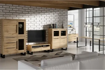 Maricruz Vitrinskåp 45 cm djup 120 cm bred 190 cm hög Trä - Trä - Products - Förvaring - Skåp - Vitrinskåp