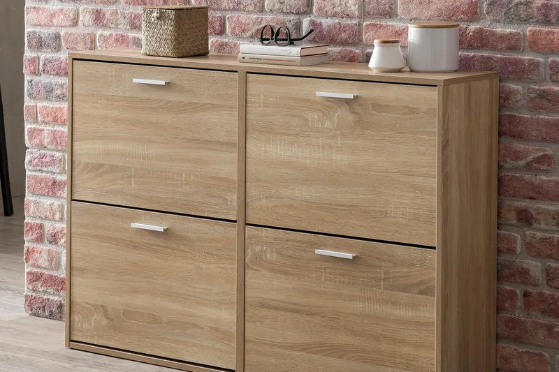 Metia Skoskåp 120x24 cm - Trä/natur - Products - Förvaring - Skåp - Förvaringsskåp