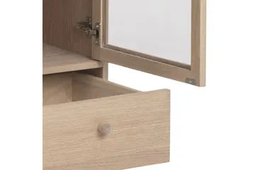 Salama Vitrinskåp 40 cm djup 80 cm bred 144,8 cm hög Trä - Vit - Products - Förvaring - Skåp - Vitrinskåp