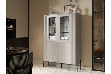 Sherie Vitrinskåp 110x160 cm, Svart