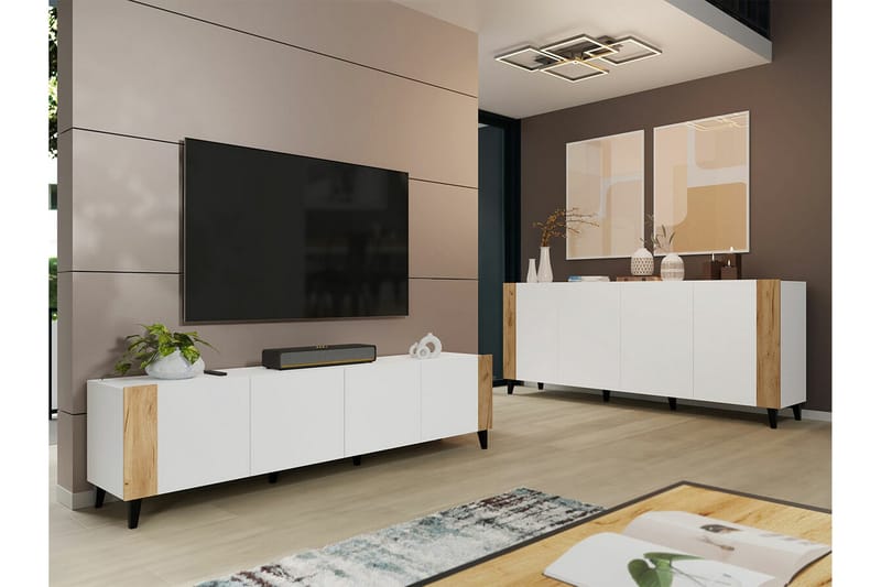 Strontian Highboard Scandinavian Choice White - Products - Förvaring - Skåp - Förvaringsskåp