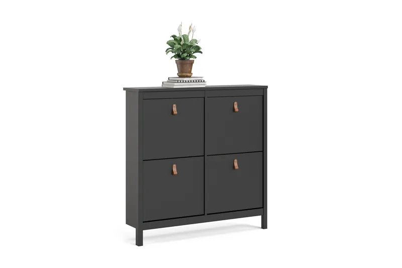 Vallvidera Skoskåp 25x102 cm - Svart/Natur - Products - Förvaring - Skåp - Förvaringsskåp