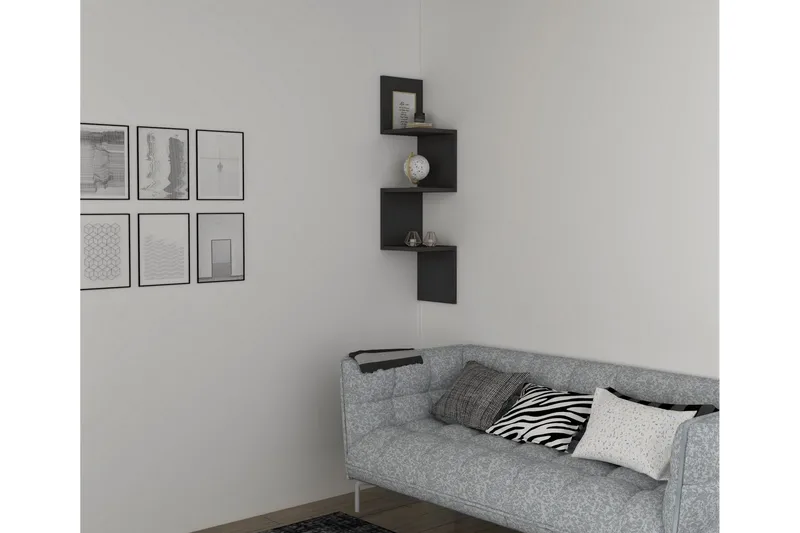 Baghana Vägghylla 25x25 cm, Antracit