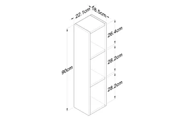 Bennerto Vägghylla 19x22 cm - Valnöt - Products - Förvaring - Småförvaring - Väggförvaring