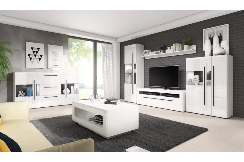 Maricruz Hylla - Vit/Vit högglans - Products - Förvaring - Småförvaring - Väggförvaring