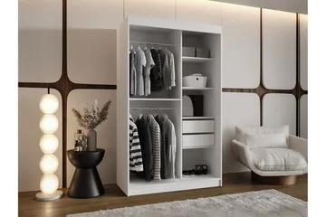 Tallmo Garderob m. Spegel 120x200 cm - Beige - Products - Förvaring - Garderober & garderobssystem