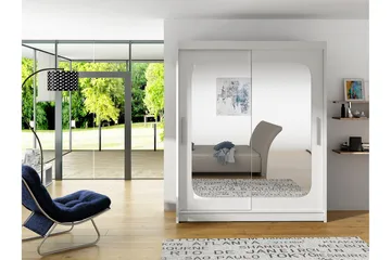 West Garderob 150x58x200 cm LED-belysning - Vit - Products - Förvaring - Garderober & garderobssystem