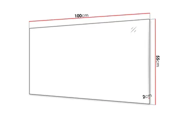 Agawal Vägghängd Spegel Rektangulär 100 cm - Vit - Products - Inredning - Spegel - Hallspegel