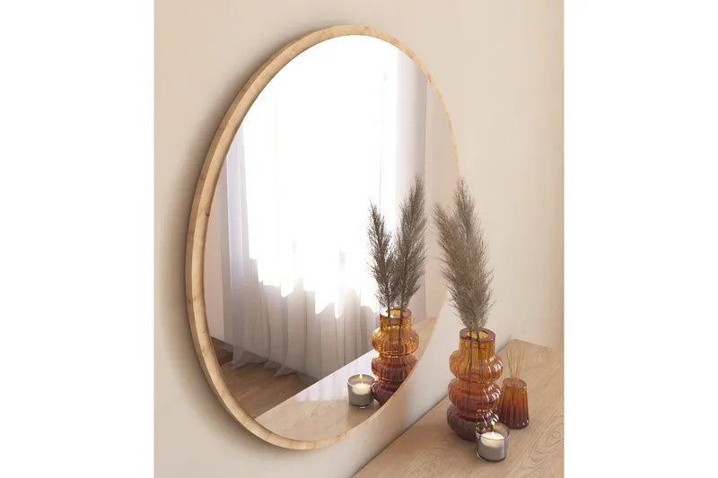 Buhem Spegel 60 cm Rund - Trä/Natur - Products - Inredning - Spegel - Hallspegel