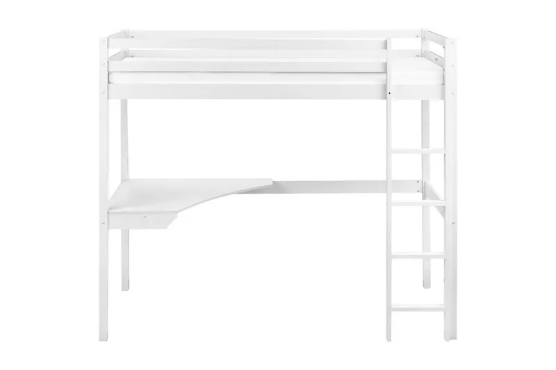 Högsäng med skrivbord Loury - Vit - Products - Möbler - Barnmöbler - Barnsäng & juniorsäng - Loftsäng barn