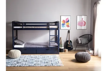 Revin Våningssäng 90x200 cm med Förvaring - Marinblå - Products - Möbler - Barnmöbler - Barnsäng & juniorsäng - Loftsäng barn