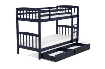 Revin Våningssäng 90x200 cm med Förvaring - Marinblå - Products - Möbler - Barnmöbler - Barnsäng & juniorsäng - Loftsäng barn