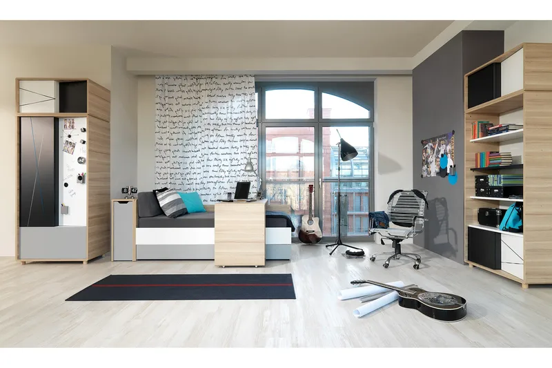 Concept Garderob Vit/Grå/Rosa - VOX - Products - Möbler - Barnmöbler - Förvaring barnrum - Barngarderob