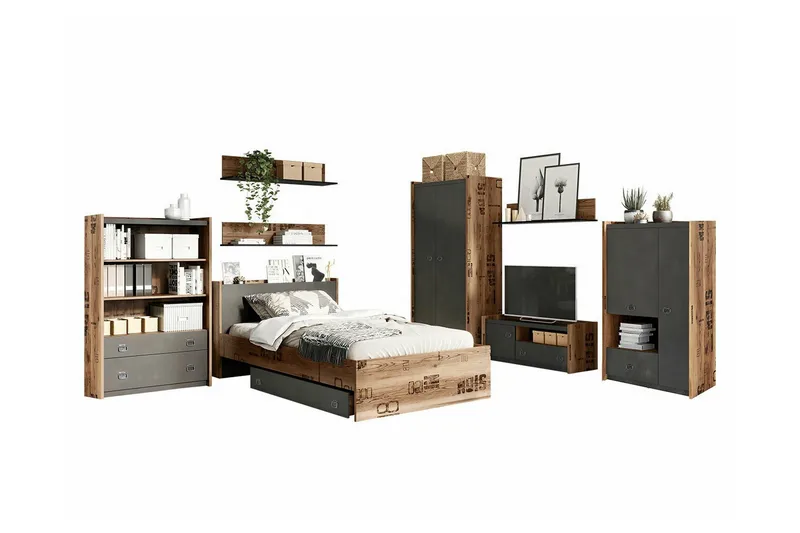 Rathmore Möbelset För Barnrum, Grå