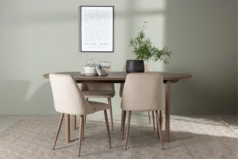 Andy Matgrupp 180 cm Oval med 4 Night Stolar - Natur - Products - Möbler - Bord & matgrupp - Matgrupp