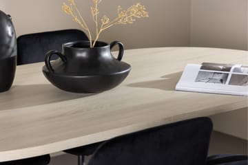 Andy Matgrupp 180 cm Oval med 4 Night stolar - Whitewash/Svart - Products - Möbler - Bord & matgrupp - Matgrupp