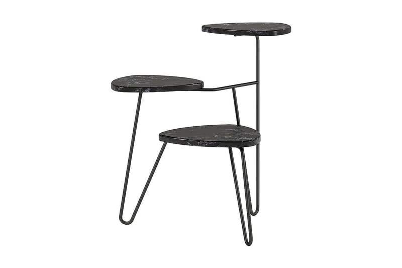 Athena Sidobord 55 cm Marmorlook/Svart - Novogratz - Products - Möbler - Bord & matgrupp - Avlastningsbord & sidobord - Brickbord & småbord