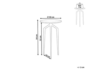 Fiori Sidobord 30 cm - Vit/Guld - Products - Möbler - Bord & matgrupp - Avlastningsbord & sidobord - Brickbord & småbord