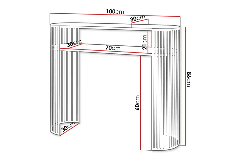 Friend Konsollbord 100 cm - Guld/Beige - Products - Möbler - Bord & matgrupp - Avlastningsbord & sidobord - Konsolbord & hallbord