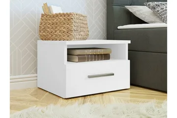 Kintore Sängbord 50 cm - Vit - Products - Möbler - Bord & matgrupp - Avlastningsbord & sidobord - Sängbord & nattduksbord