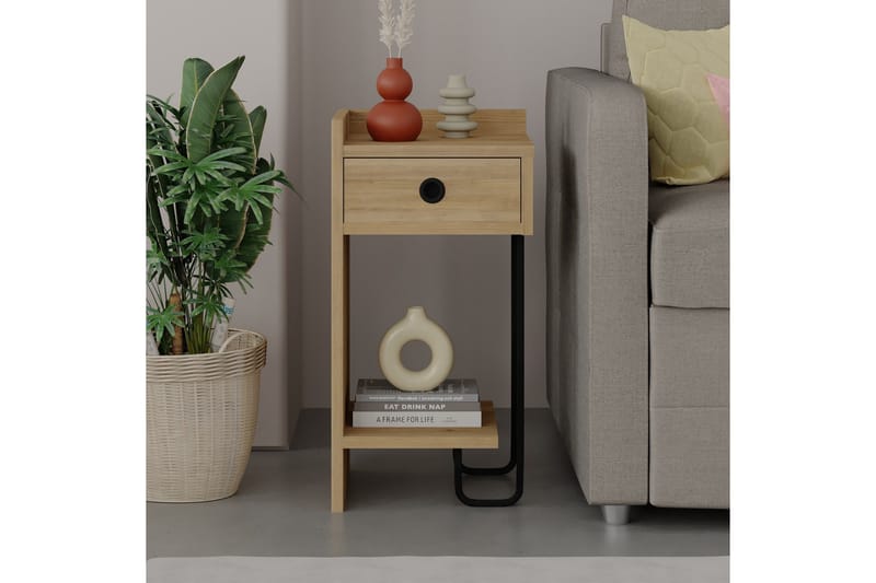 Sirius Sängbord 32x30 cm Ljusbrun - Hanah Home - Products - Möbler - Bord & matgrupp - Avlastningsbord & sidobord - Sängbord & nattduksbord