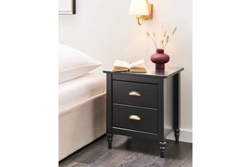 Sängbord Shillington Svart, guld - Svart, guld - Products - Möbler - Bord & matgrupp - Avlastningsbord & sidobord - Sängbord & nattduksbord