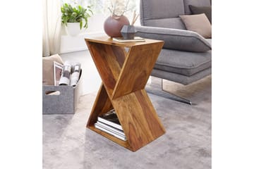 Sido bord Wohnling Massivt trä X-form med förvaringsutrymme lantlig stil - Products - Möbler - Bord & matgrupp - Avlastningsbord & sidobord - Brickbord & småbord
