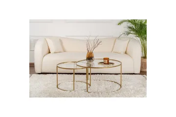 Soffbordset Rikiya Guld Transparent - Products - Möbler - Bord & matgrupp - Avlastningsbord & sidobord - Satsbord