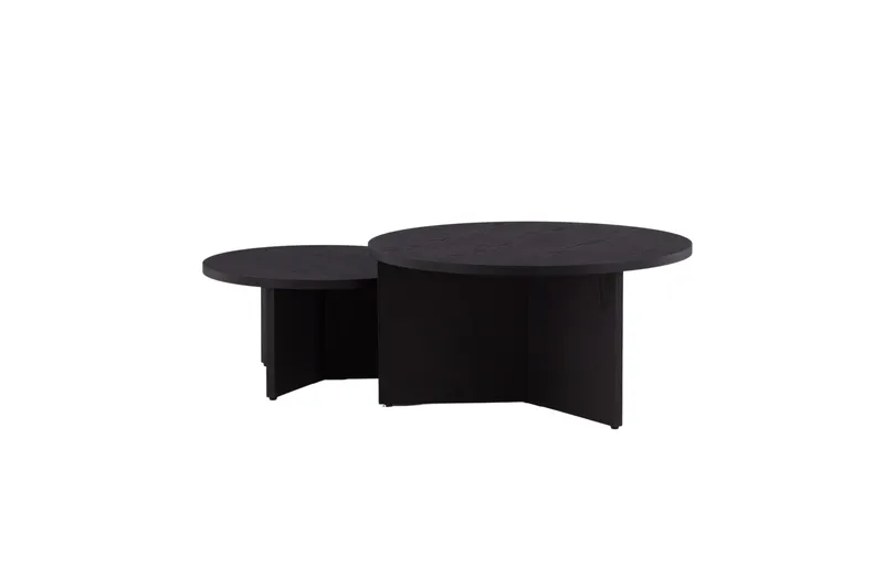 Soffbordset Saltö 2st Runda 85 cm/65 cm, Svart