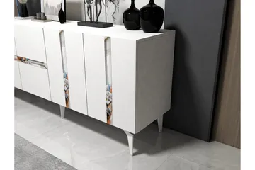 Vania Konsollbord 150 cm - Vit/Silver - Products - Möbler - Bord & matgrupp - Avlastningsbord & sidobord - Konsolbord & hallbord