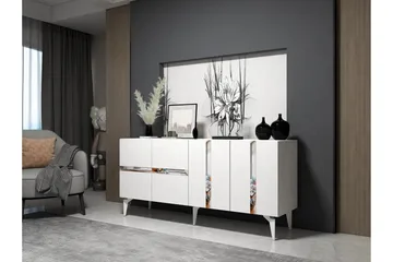 Vania Konsollbord 150 cm - Vit/Silver - Products - Möbler - Bord & matgrupp - Avlastningsbord & sidobord - Konsolbord & hallbord