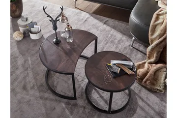 Willowdale Satsbord 60 cm Runt - Teak/Svart - Products - Möbler - Bord & matgrupp - Avlastningsbord & sidobord - Satsbord