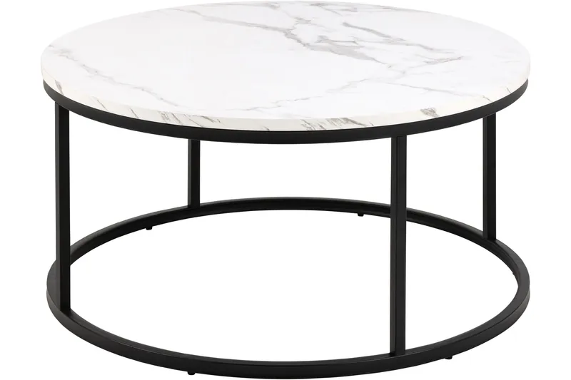 Belgrat Soffbord 80 cm Rund - Vit - Products - Möbler - Bord & matgrupp - Soffbord