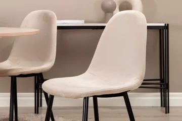 Biana Matgrupp 100 cm Rund inkl 4 Pontus Stolar - Beige/Svart - Products - Möbler - Bord & matgrupp - Matgrupp