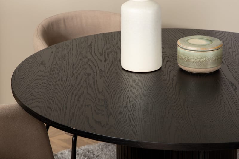 Bianca Matgrupp 110 cm Rund med 4 Berit stolar - Beige - Products - Möbler - Bord & matgrupp - Matgrupp