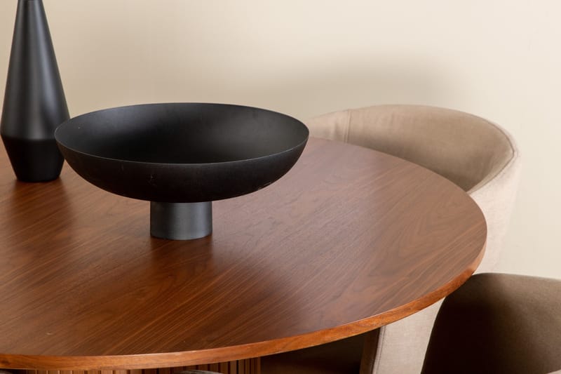 Bianca Matgrupp 110 cm Rund med 4 Berit stolar - Beige - Products - Möbler - Bord & matgrupp - Matgrupp