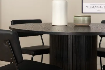 Bianca Matgrupp 110 cm Rund med 4 Kenth Stolar - Svart - Products - Möbler - Bord & matgrupp - Matgrupp