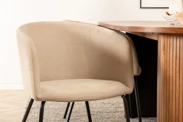 Bianca Matgrupp 200 cm Oval med 4 Berit stolar - Beige - Products - Möbler - Bord & matgrupp - Matgrupp