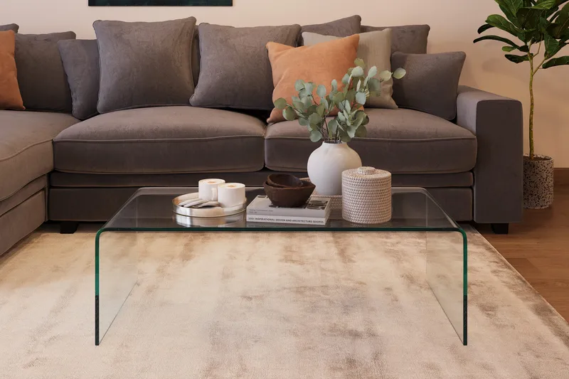 Bonisiolo Rektangulärt Soffbord i glas 110 cm - Transparent - Products - Möbler - Bord & matgrupp - Soffbord