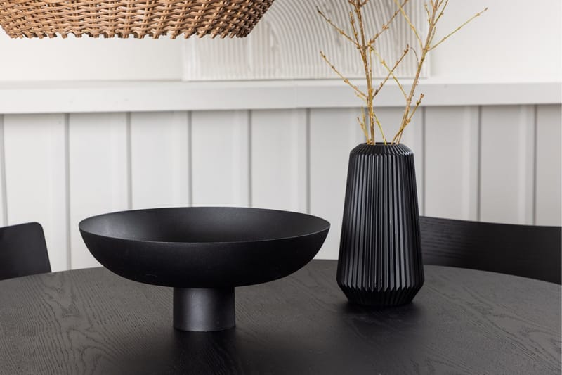 Bootcut Matgrupp + 4 stolar Rund - Svart - Products - Möbler - Bord & matgrupp - Matgrupp