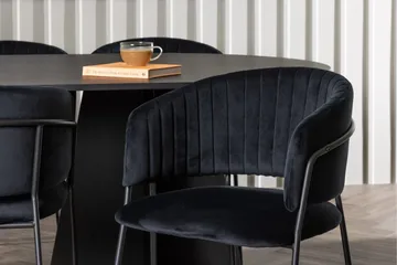 Bootcut Matgrupp 230 cm Oval med 6 Selma Stolar - Svart - Products - Möbler - Bord & matgrupp - Matgrupp